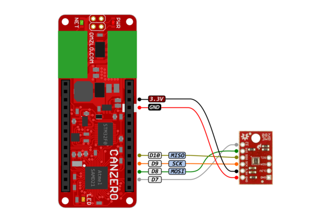 Connecting the CANZERO to a BME280